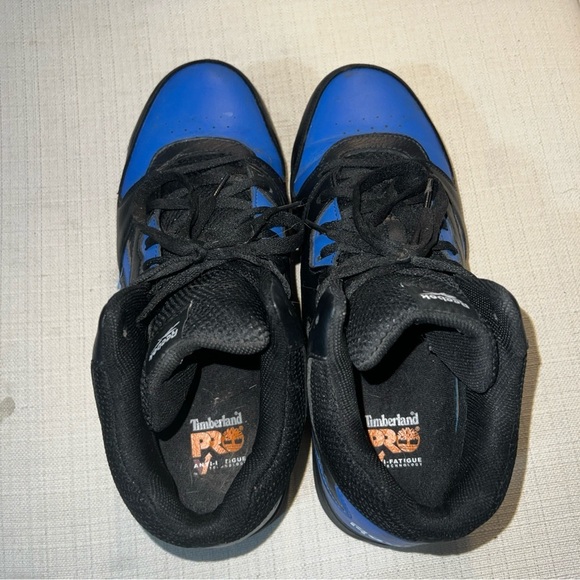 REEBOK RB4166 WORK MEN'S HIGH TOP CUSHGUARD BLACK/BLUE BOOTS Size 12W - Picture 10 of 11